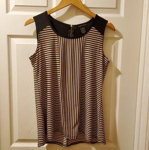 Susan Lawrence Striped Sleeveless Blouse
